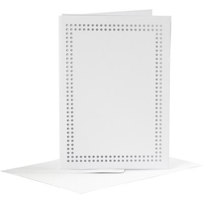 Creativ Company Kaarten om te borduren, afmeting kaart 10,5x15 cm, afmeting envelop 11,5x16,5 cm, wit, 6 set/ 1 doos Creativ Company Kaarten om te borduren, afmeting kaart 10,5x15 cm, afmeting envelop 11,5x16,5 cm, wit, 6 set/ 1 doos