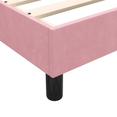 Boxspring zonder matras fluweel roze 120x220 cm Boxspring zonder matras fluweel roze 120x220 cm