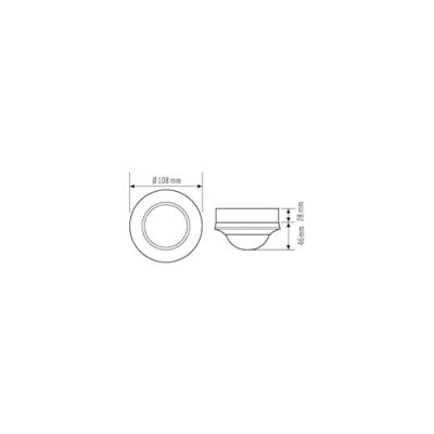 ESYLUX EP10426810 Aanwezigheidsmelder (plafond) Opbouw (op muur) 360 ° Relais Wit IP20