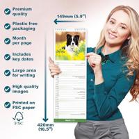 Border Collie Kalender 2026 Slimline - thumbnail