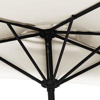 VidaXL Balkonparasol half met aluminium paal 300x155 cm zandkleurig - thumbnail