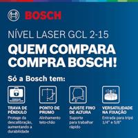 Bosch Professional Kombilaser GCL 2-15 AB 10-15m Tasche+Karton Punt- en lijnlaser - thumbnail