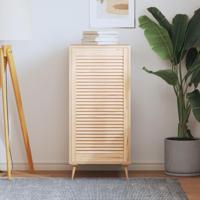 Kastdeur met lamellen 99,3x49,4 cm massief grenenhout - thumbnail