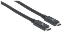 Manhattan USB-kabel USB 3.2 Gen1 (USB 3.0 / USB 3.1 Gen1) USB-C stekker 2.00 m Zwart 354905 - thumbnail