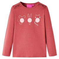 VidaXL Kindershirt met lange mouwen 104 rozebruin - thumbnail
