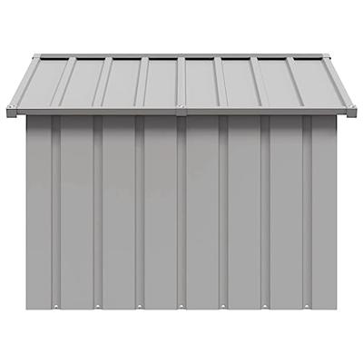 VidaXL Hondenhok 116,5x103x81,5 cm gegalvaniseerd staal grijs