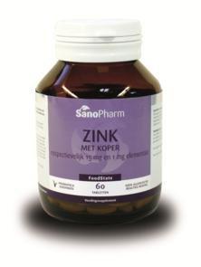 SanoPharm Zink 15mg & koper 1mg 60 Tabletten