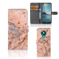 Nokia 3.4 | Bookcase | Marmer Oranje - thumbnail