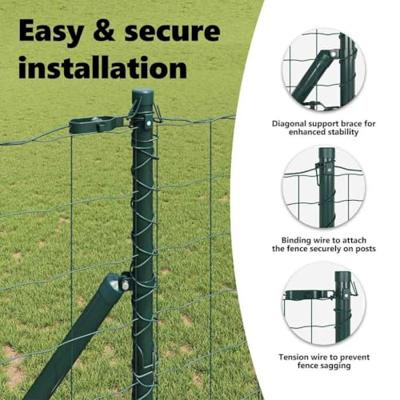 VidaXL Hek met paal groen 1,4 x 10 m staal en pvc