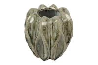 Countryfield vaas leaf groen ø14x15cm - thumbnail