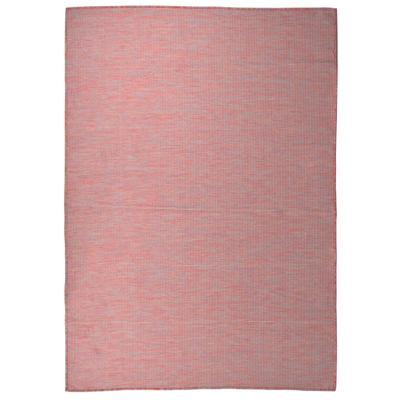 VidaXL Buitenkleed platgeweven 140x200 cm rood