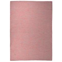 VidaXL Buitenkleed platgeweven 140x200 cm rood - thumbnail