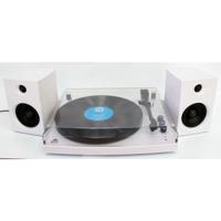 GPO Piccadilly Retro platenspeler met toonhoogteregeling, Bluetooth en externe luidsprekers - wit - thumbnail