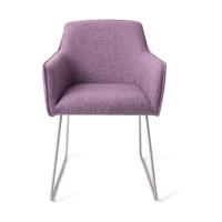 Jesper Home Eetkamerstoel 'Hofu' Slide Steel, kleur Violet Daisy - thumbnail