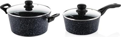 Westinghouse Pannenset Black Marble (braadpan ø 24 cm + steelpan ø 18 cm) - inductie en alle andere warmtebronnen