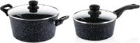 Westinghouse Pannenset Black Marble (braadpan ø 24 cm + steelpan ø 18 cm) - inductie en alle andere warmtebronnen - thumbnail