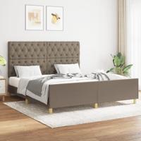 Bedframe zonder matras stof taupe 160x200 cm - thumbnail