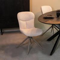 LABEL51 Eetkamerstoel Thorben - Naturel - Canyon - Taupe Frame - thumbnail