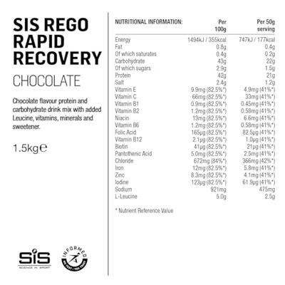 SIS Rego Rapid Recovery Chocolade 1.5kg SIS Rego Rapid Recovery Chocolade 1.5kg