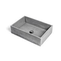 Opzet Wastafel Urbi et Orbi In Vivo Beton 60x39x16 cm Medium Grijs - thumbnail