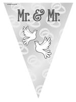 Folie Bruiloft Vlaggenlijn Mannen - Mr. & Mr. - thumbnail