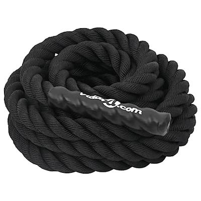 VidaXL Battle rope zwart 6 m 4,5 kg polyester