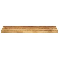 Tafelblad rechthoekig 80x20x2,5 cm massief ruw mangohout - thumbnail