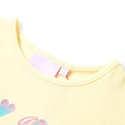 Kindershirt rolschaats 92 zachtgeel - thumbnail