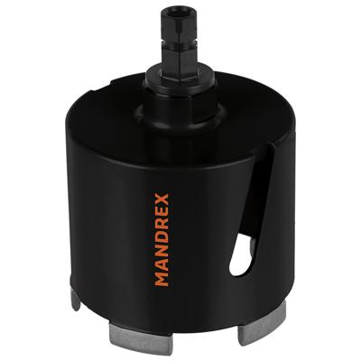 Diamant Dozenboor 72mm Mandrex ConcreteXdry 60mm diep met Quick Adapter