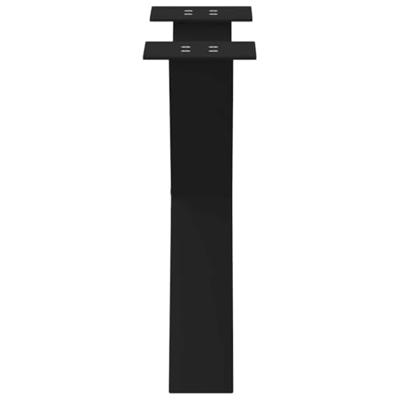 Salontafelpoten 2 st X-vormig 60x(42-43) cm staal zwart