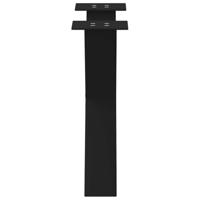 Salontafelpoten 2 st X-vormig 60x(42-43) cm staal zwart - thumbnail