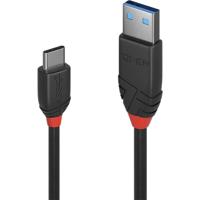LINDY 36915 USB-kabel USB 3.2 Gen1 USB-C stekker, USB-A stekker 0.50 m Zwart - thumbnail