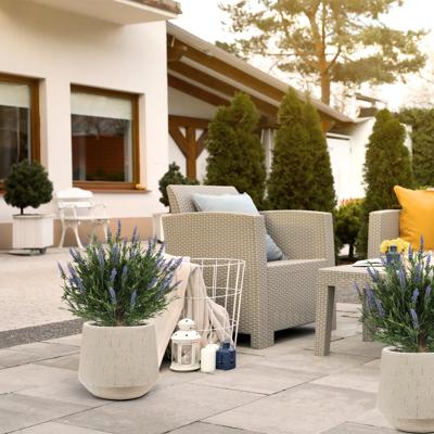 Kunstplant Lavendel Bol UV Blauw 60cm in pot