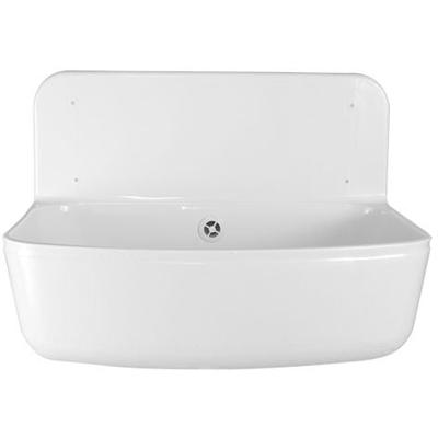 Uitstortgootsteen kunststof wit