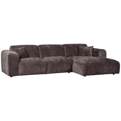 WOOOD Loungebank 'Cloud' Rechts, Chenille, kleur Warm Bruin