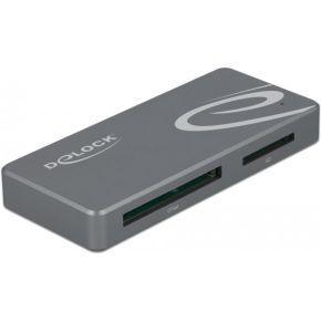 DeLOCK 91754 geheugenkaartlezer USB 3.2 Gen 1 (3.1 Gen 1) Type-C Grijs