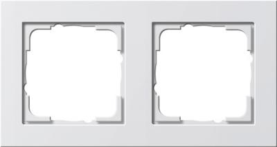 Gira E2 afdekraam 2-voudig zuiverwit mat