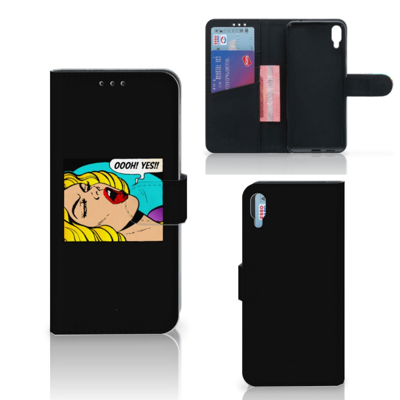 Sony Xperia L3 Wallet Case met Pasjes Popart Oh Yes Sony Xperia L3 Wallet Case met Pasjes Popart Oh Yes