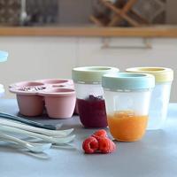 BEABA Multiportions siliconen 6x90 ml roze - thumbnail