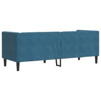 Driezitsbank Chesterfield-stijl met bolsters fluweel blauw - thumbnail