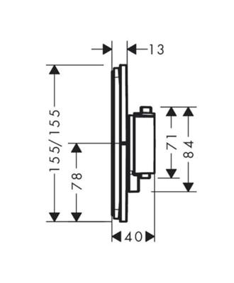 Hansgrohe ShowerSelect Comfort E thermostaat inbouw, Brushed Black Chrome Hansgrohe ShowerSelect Comfort E thermostaat inbouw, Brushed Black Chrome