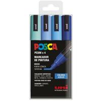 Markeerset POSCA PC-5M Blauw Multicolour - thumbnail
