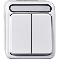 Merten 4074979 AquaStar Compleet Serieschakelaar spatwaterdicht Polar-wit 1-voudig 1 stuk(s) - thumbnail