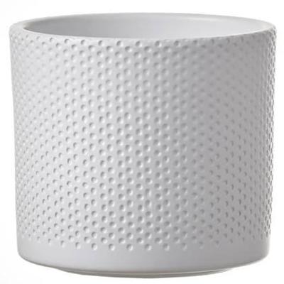 Mica Decorations era Pot wit relief 13x15cm Mica Decorations era Pot wit relief 13x15cm