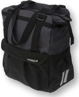 BASIL shopper xl - sportieve en trendy fietstas voor boodschappen en strand, zwart/antraciet, 20l - thumbnail