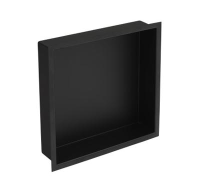 Plieger Inbox inbouwnis met flens 30x30x7.5cm waterproof zwart 4330047