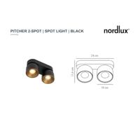 Nordlux Zwarte spotPitcher 2-lichts richtbaar - 2310410103 - thumbnail