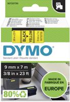 Dymo D1 standaardlabels zwart op geel, 9 mm x 7 m printlint - thumbnail