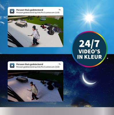 Connected Security Camera - ARLO - Pro 5 2K+ - Kleuren Nachtzicht - 4 Camera's - Dual Band Wi-Fi