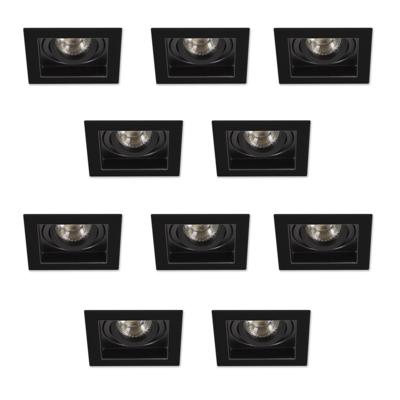 Set Axl inbouwspots 10 stuks zwart